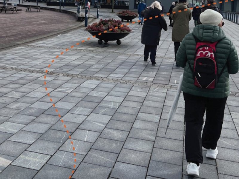Seniortråkk i Sandnes sentrum